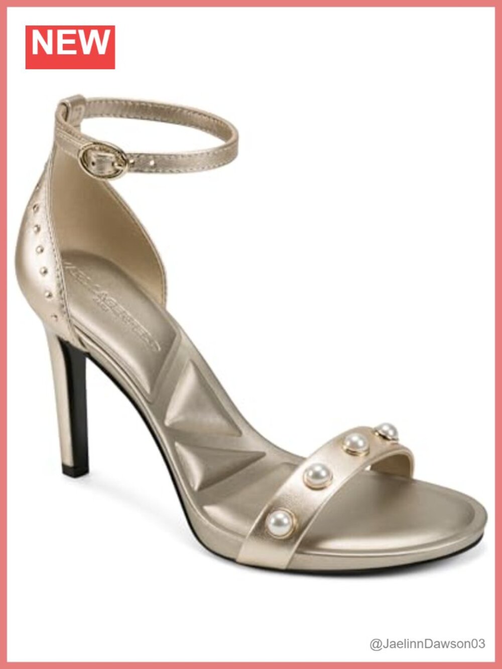 KARL LAGERFELD Kenz Pearl Stiletto Heel Sandal Women's Dress Heels
